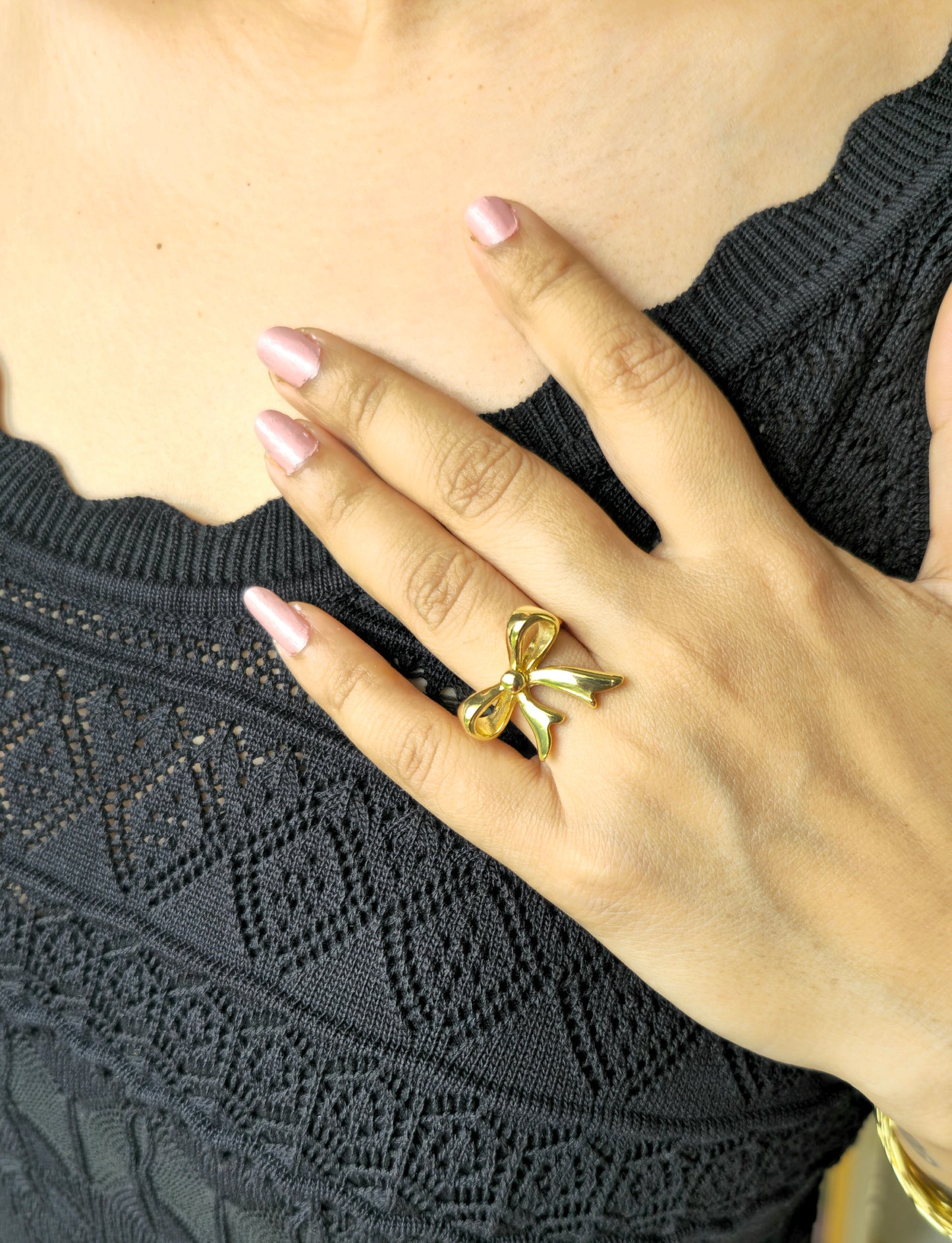golden bow ring