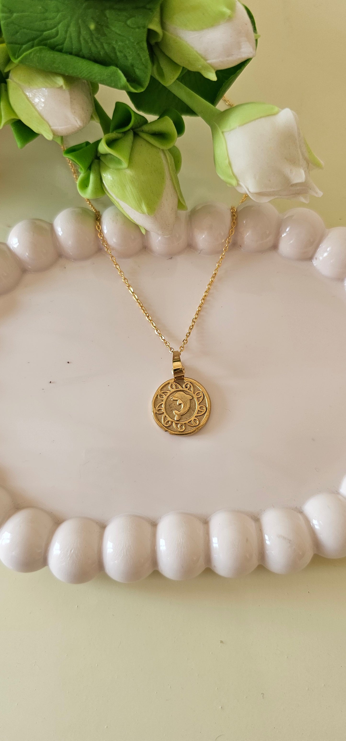 Round Pisces necklace