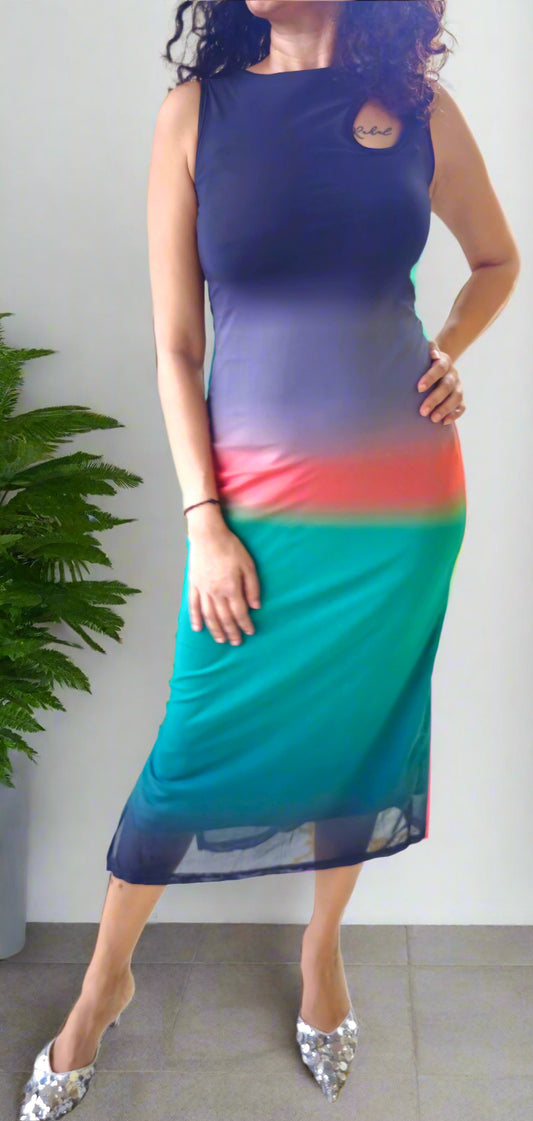 multicolor long dress