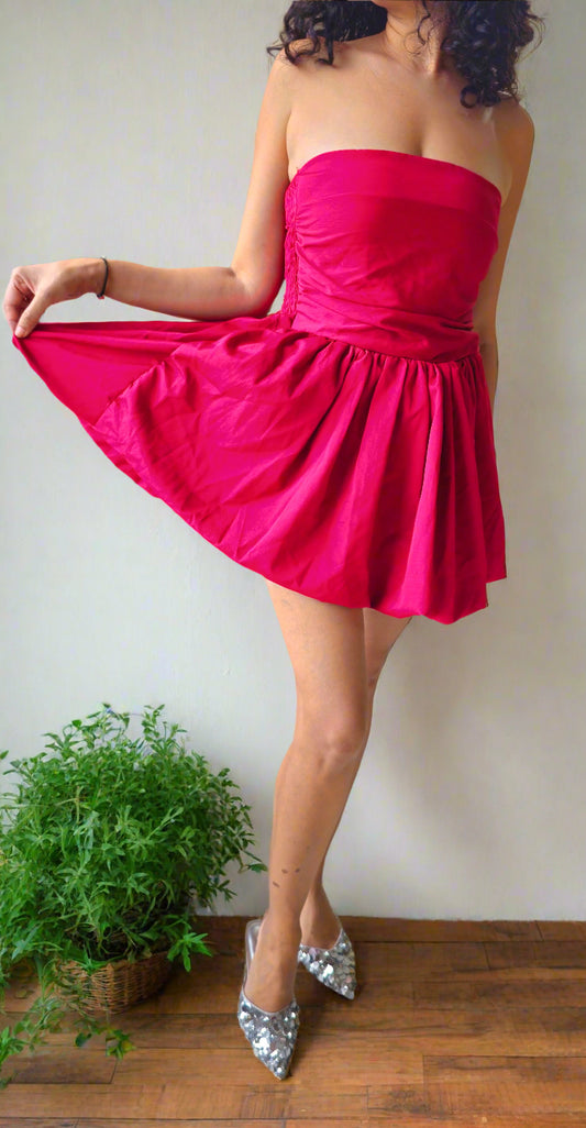 Berry blossom tube dress